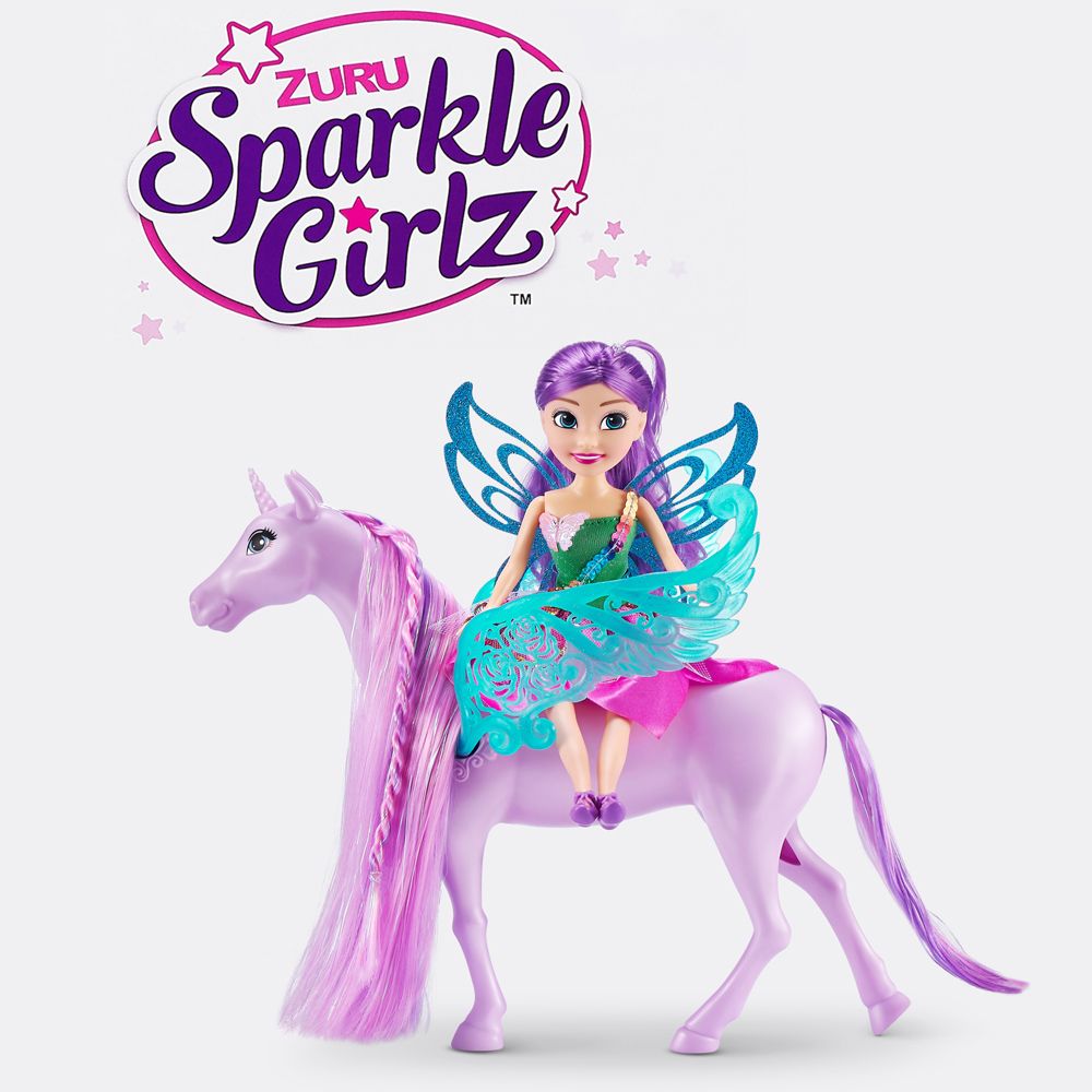 Zuru - Sparkle Girlz Fairy Princess With Unicorn - Set 10.5"