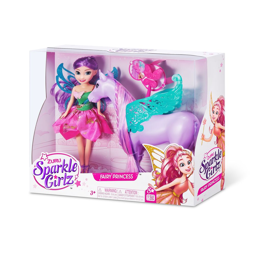 Zuru - Sparkle Girlz Fairy Princess With Unicorn - Set 10.5"