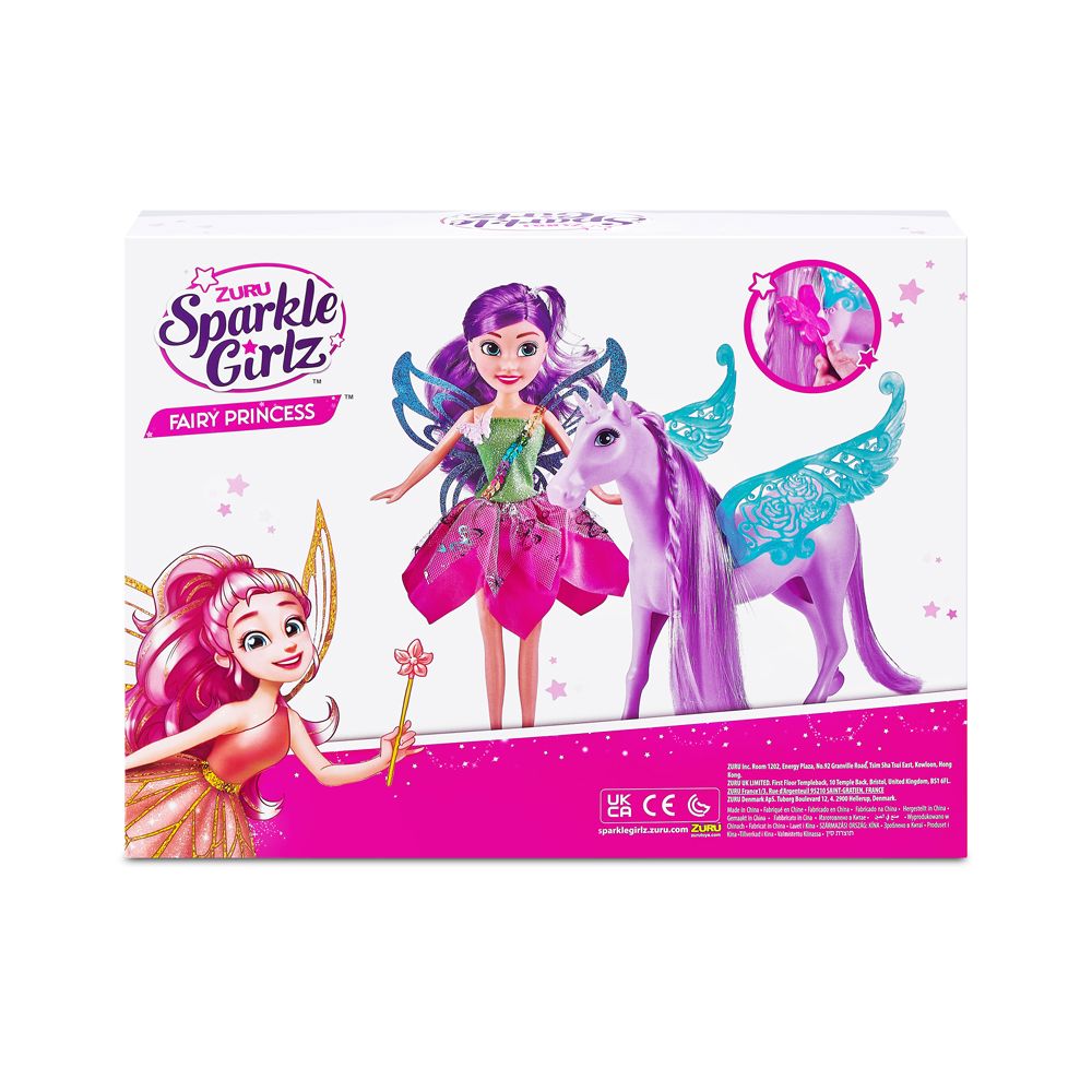 Zuru - Sparkle Girlz Fairy Princess With Unicorn - Set 10.5"