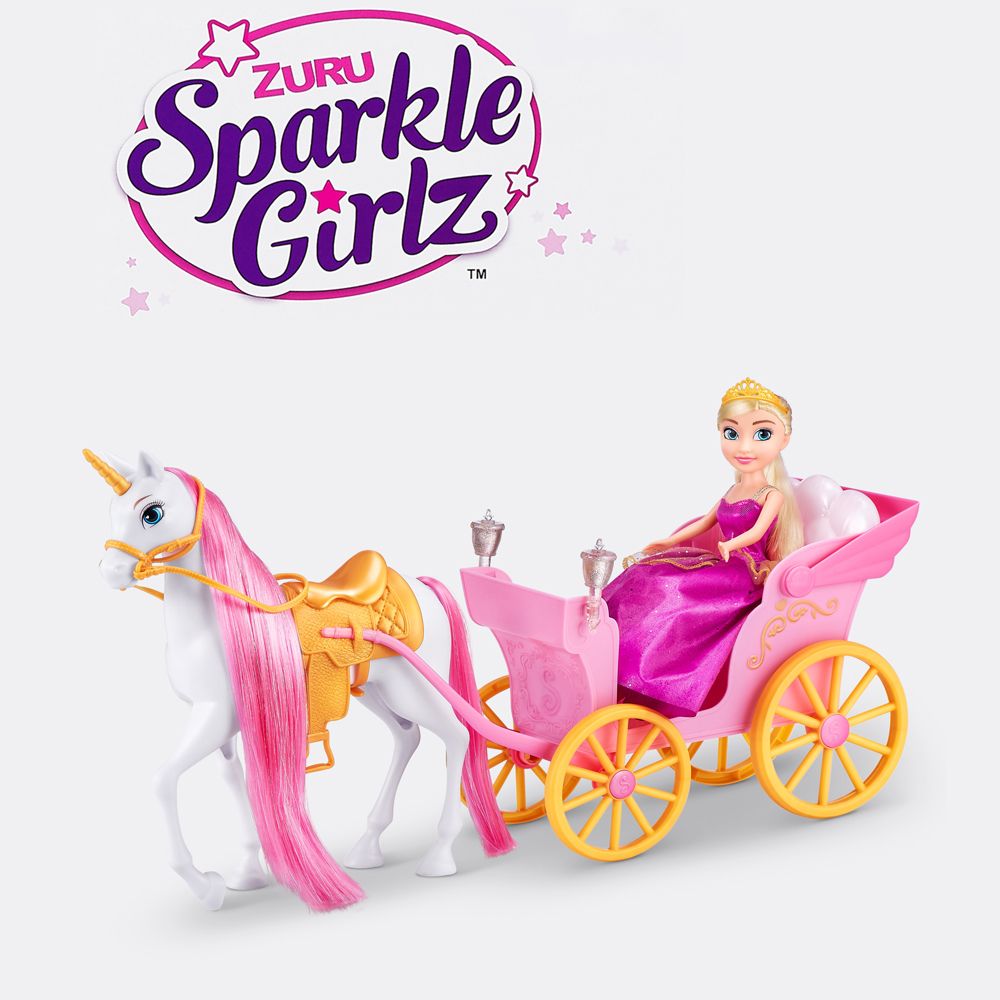 Zuru - Sparkle Girlz Princess Horse & Carriage - Set 10.5"