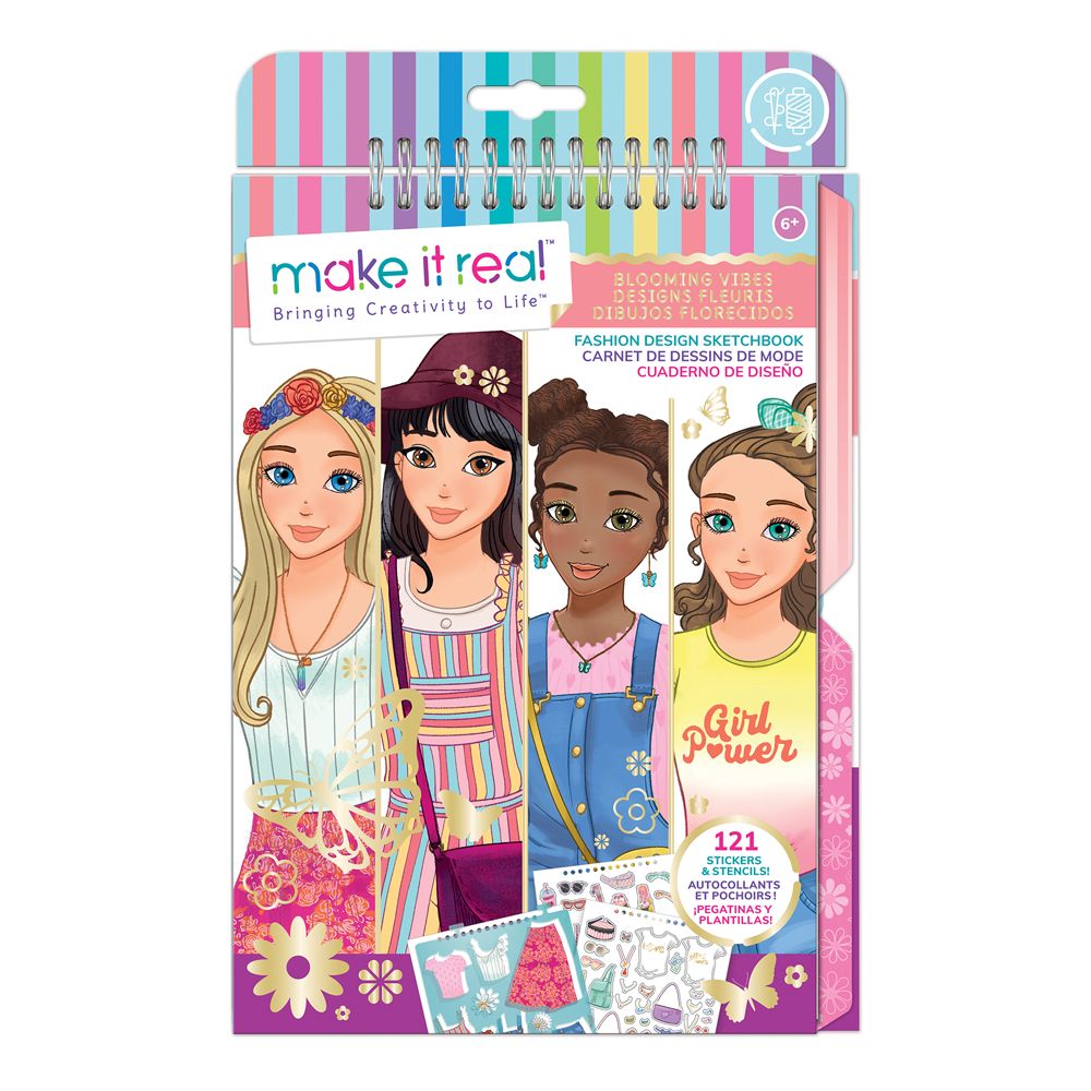 Make it Real - Blooming Vibes Fashion Design Sketchbook Kit