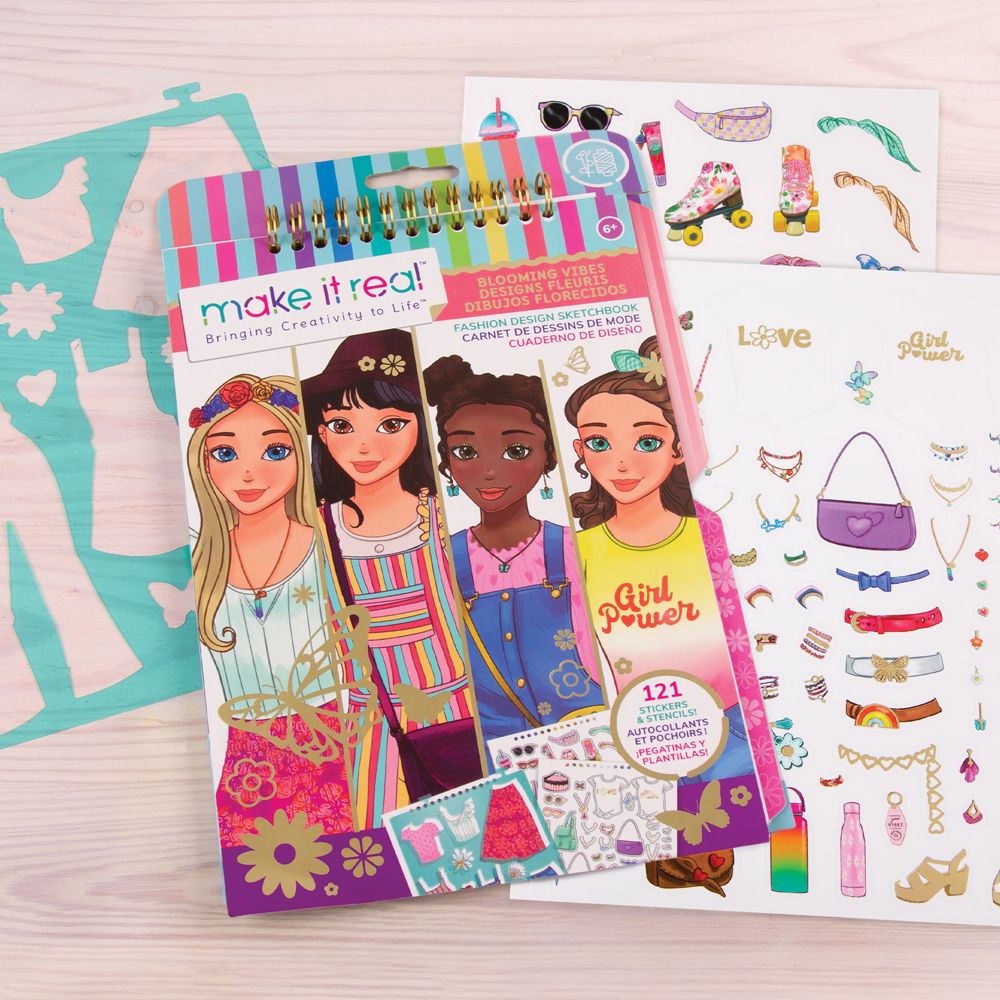 Make it Real - Blooming Vibes Fashion Design Sketchbook Kit