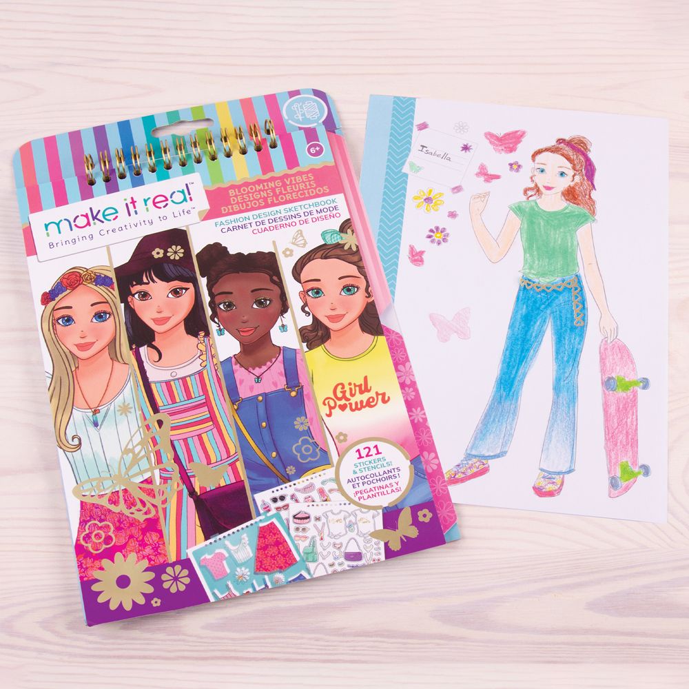 Make it Real - Blooming Vibes Fashion Design Sketchbook Kit