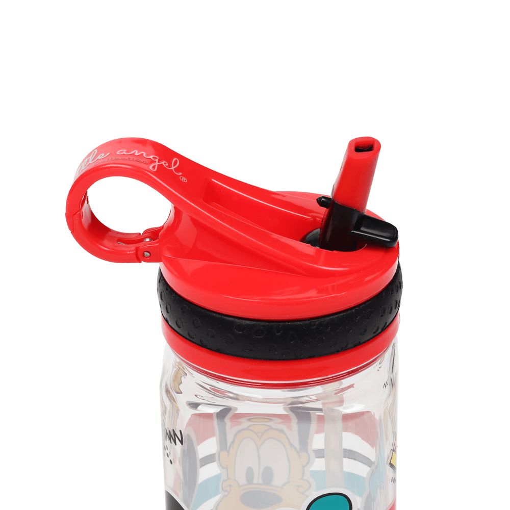 Little Angel - Kids' Donald Duck Printed Water Bottle - Red - 600 ml