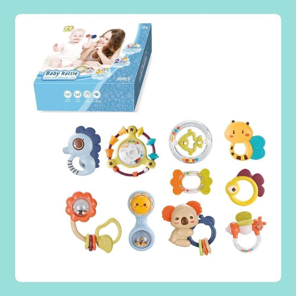 Goodway - Baby Rattles & Teether 10Pc Set