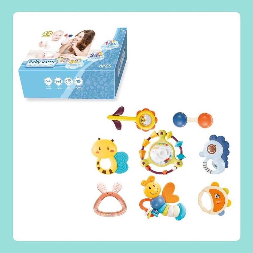 Goodway - Baby Rattles & Teether 8Pc Set