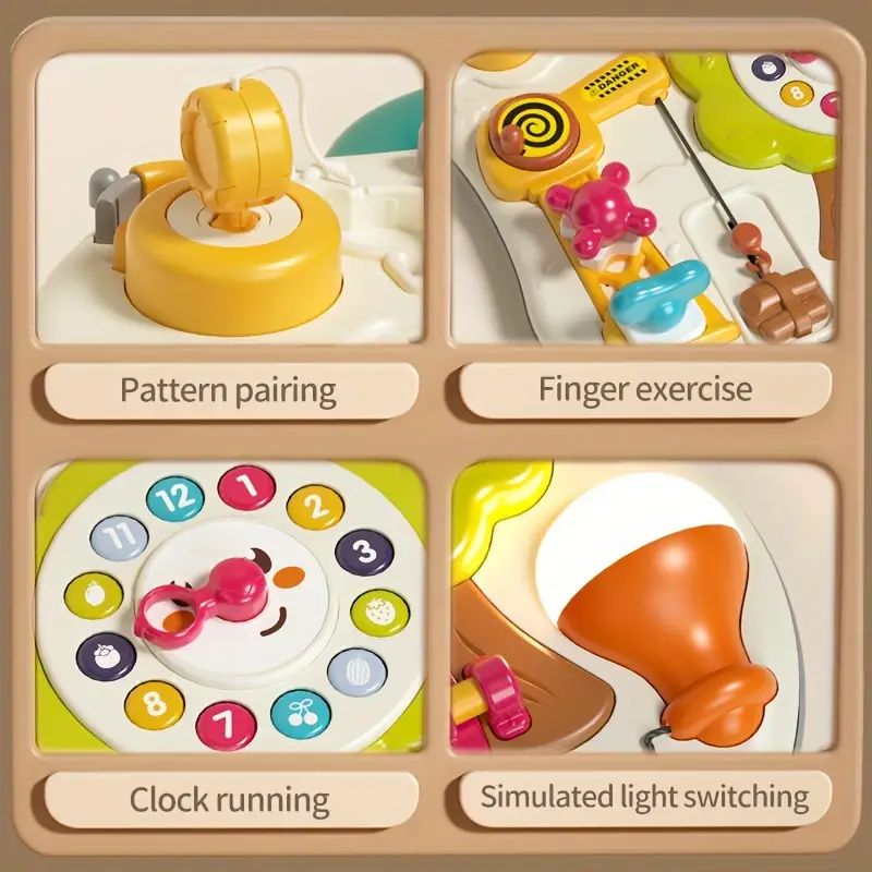 Goodway - Kids Interactive Educational Busy Board With Locks & Clock