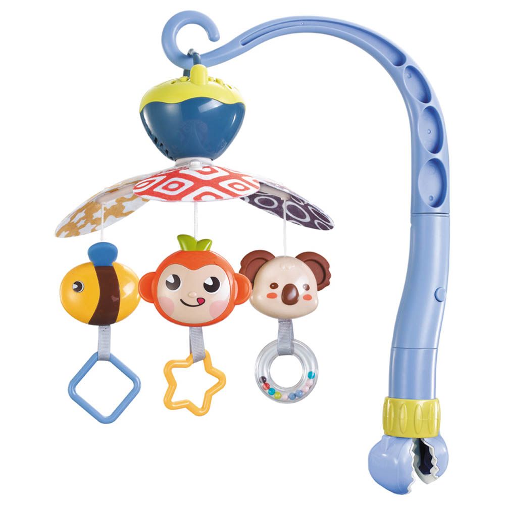 Goodway - Musical Baby Crib Mobile With Rotating Hanging Toys - Blue