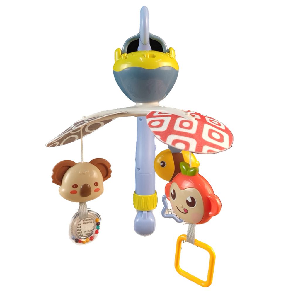 Goodway - Musical Baby Crib Mobile With Rotating Hanging Toys - Blue