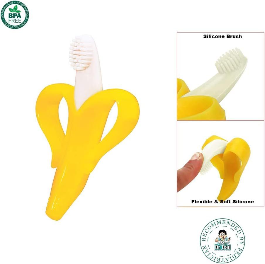 Little Angel - Baby Silicone Soft Teething Toy - Banana