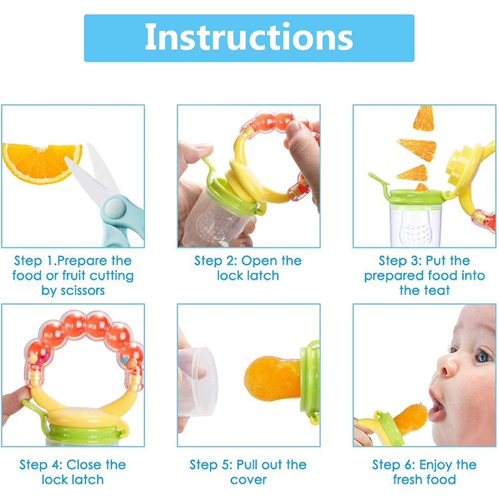 Little Angel - Baby Fruit Feeder Pacifier Teething Solution - Multicolor