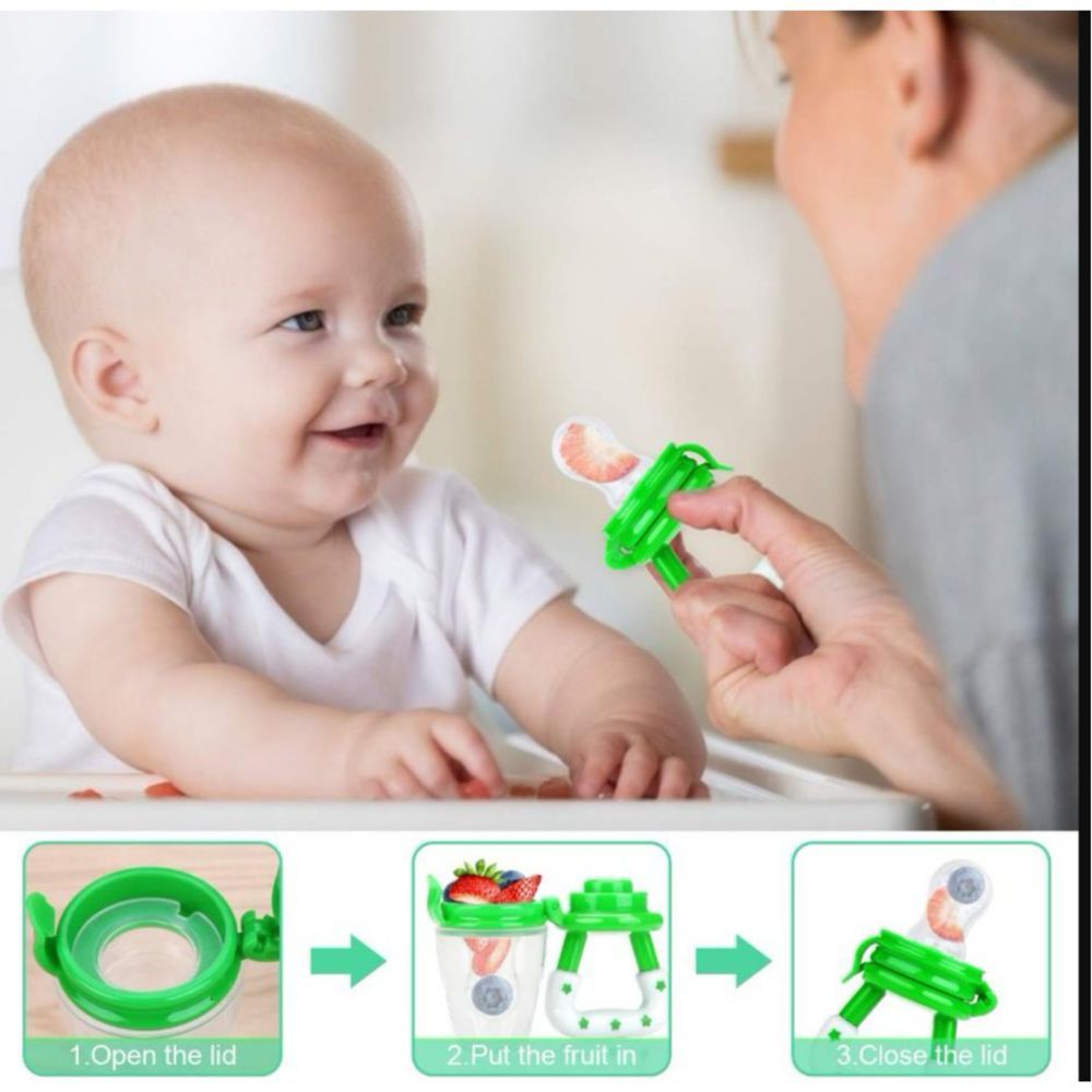 Little Angel - Baby Fruit Feeder Pacifier Teething Solution - Green