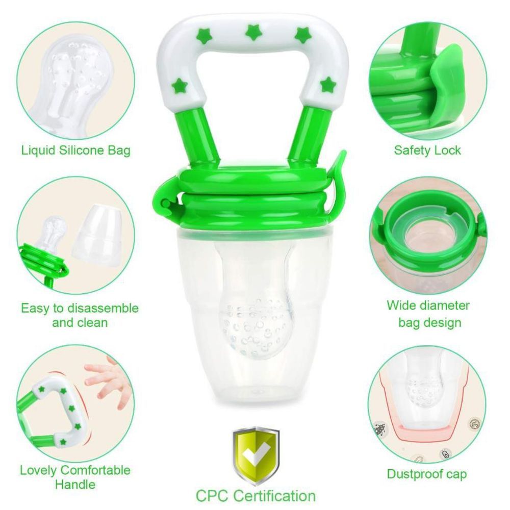 Little Angel - Baby Fruit Feeder Pacifier Teething Solution - Green