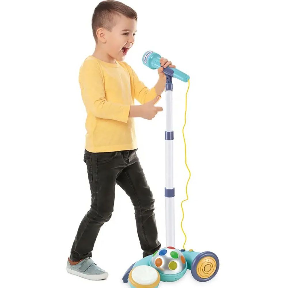 Little Angel - Kids Adjustable Karaoke Microphone With Lights, Music & Mp3 - Blue