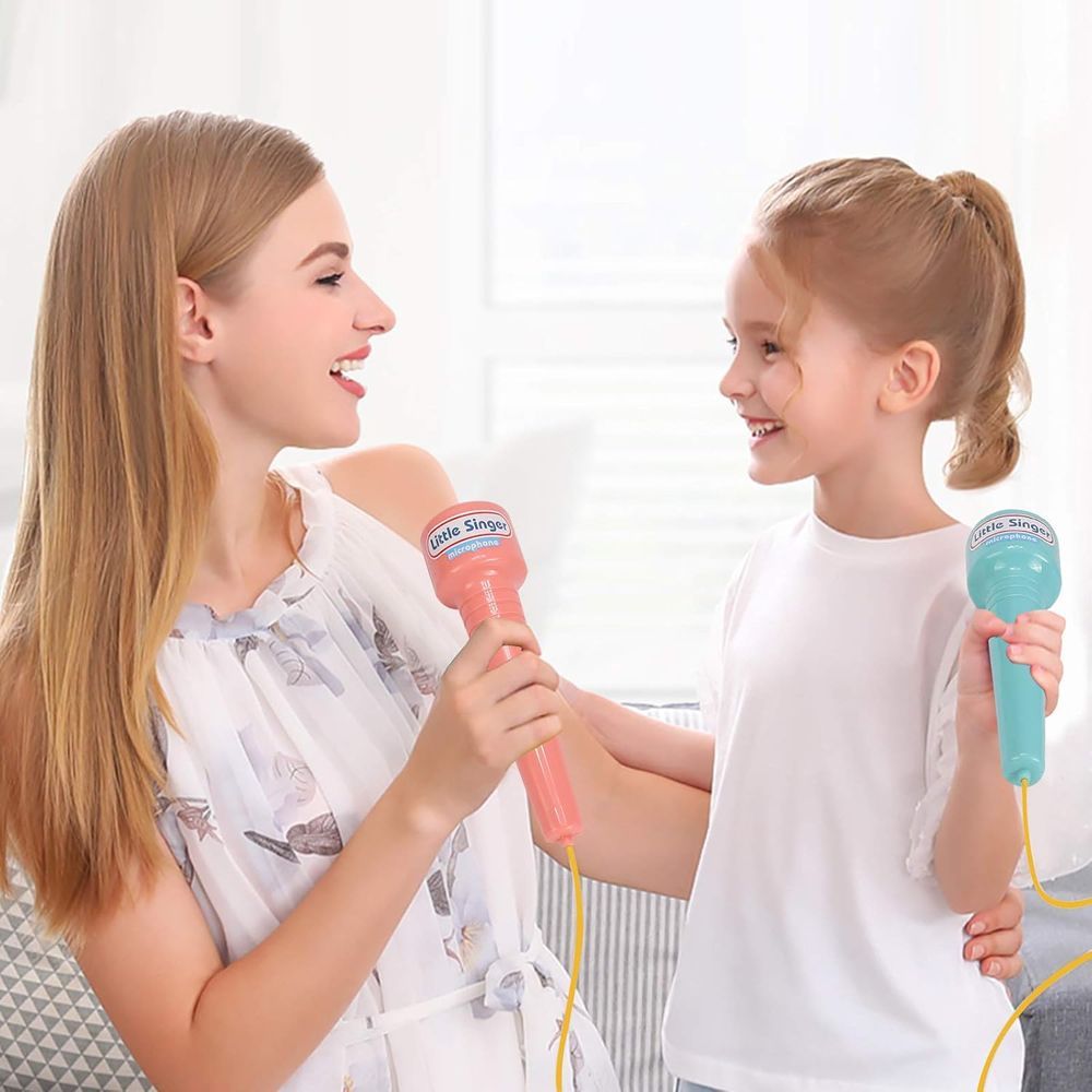 Little Angel - Kids Adjustable Karaoke Microphone With Lights, Music & Mp3 - Blue