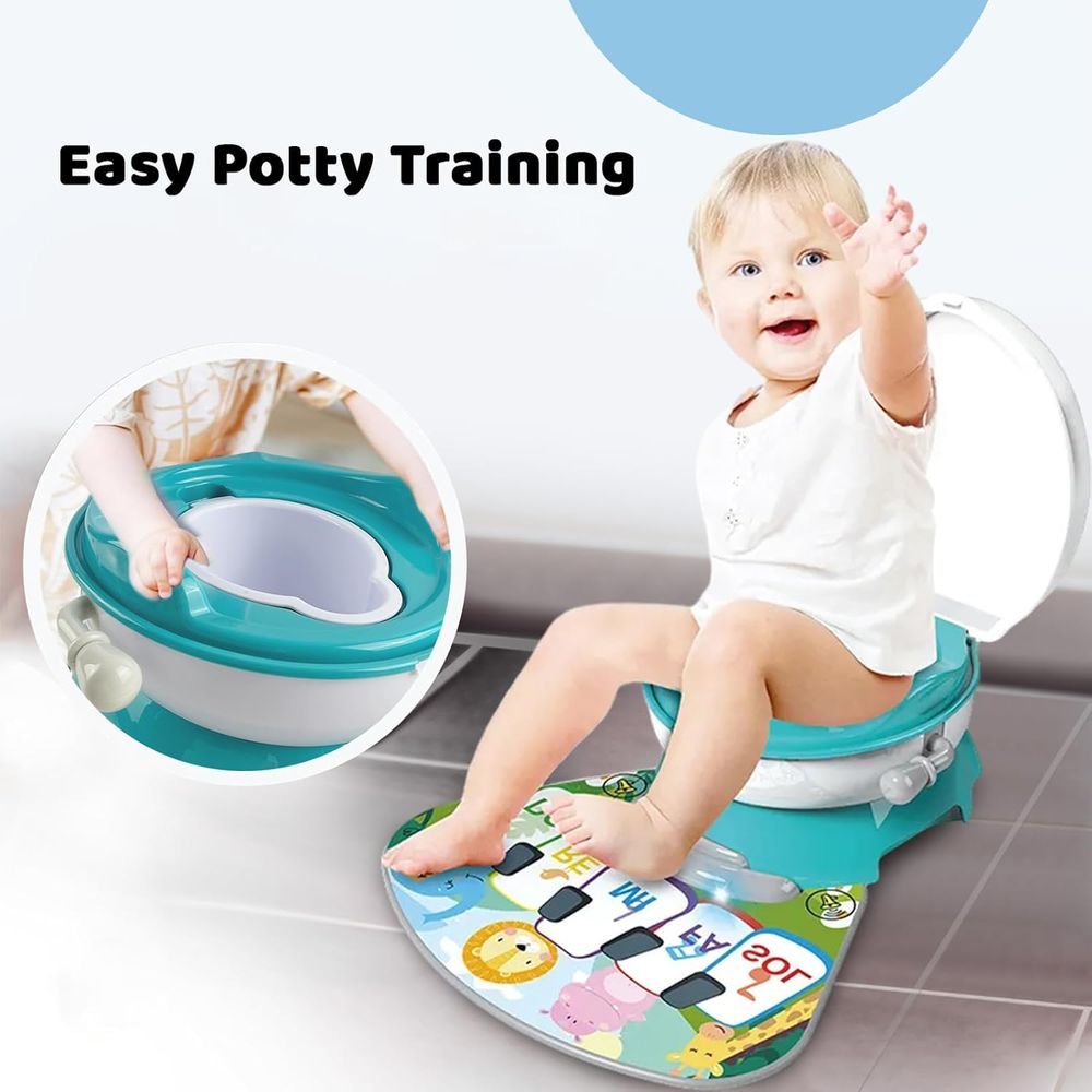 Little Angel - Kids Potty Chair 3-In-1 Training Seat With Lid - Blue