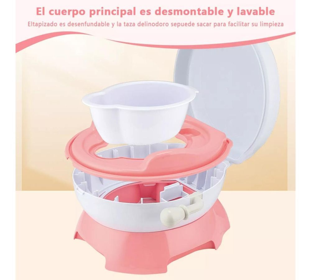 Little Angel - Kids Potty Chair 3-In-1 Training Seat With Lid - Pink