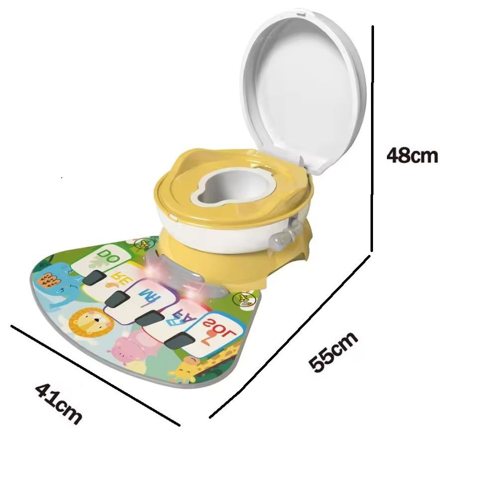 Little Angel - Kids Potty Chair 3-In-1 Training Seat With Lid - Yellow