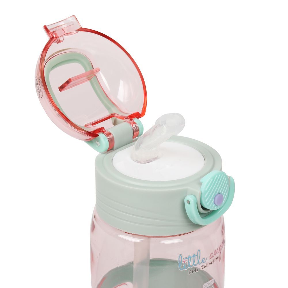 Little Angel - Kids Water Bottle With Straw 600ml - Pink