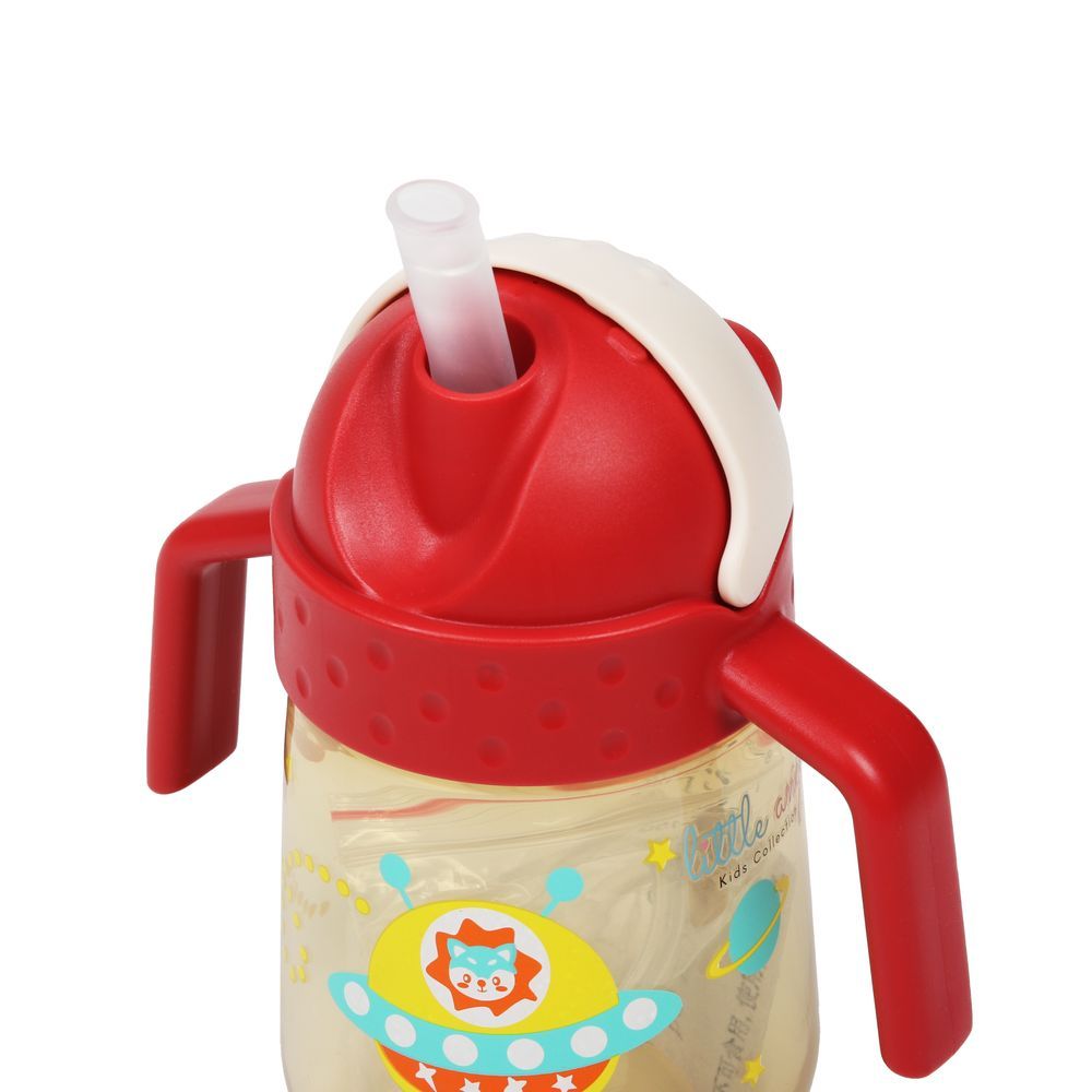 Little Angel - Baby Water Bottle With Straw 300ml - Red