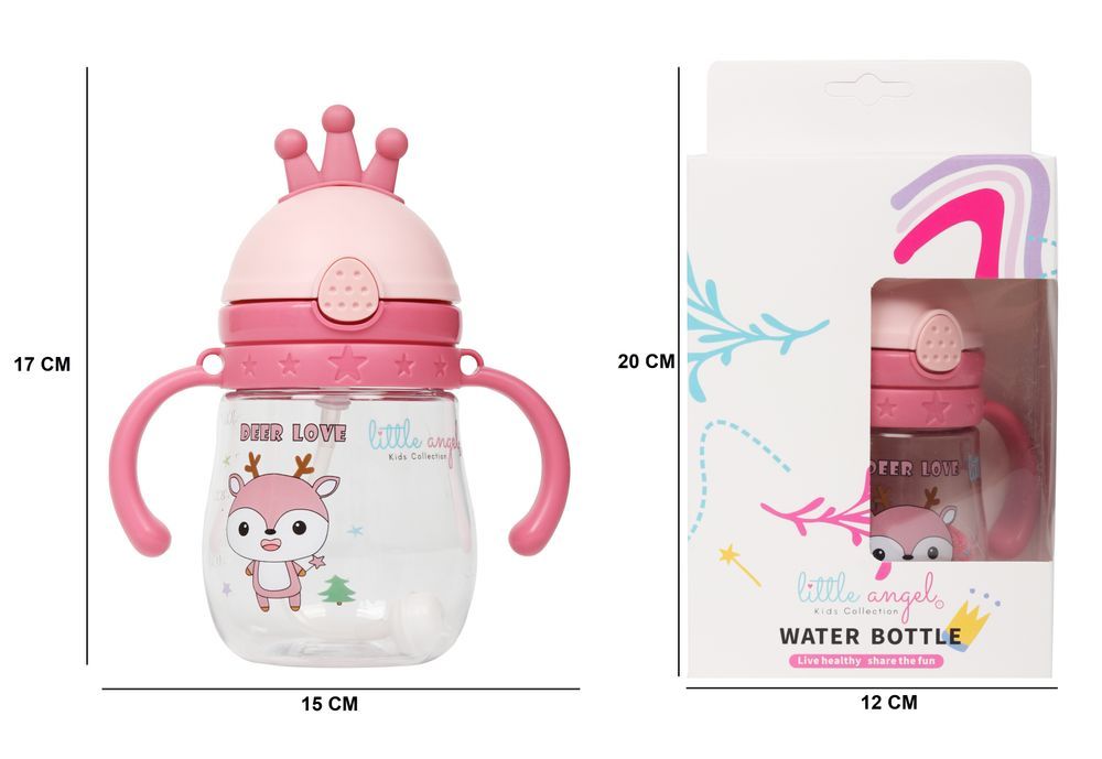 Little Angel - Baby Sippy Cup With Handles 240ml - Pink