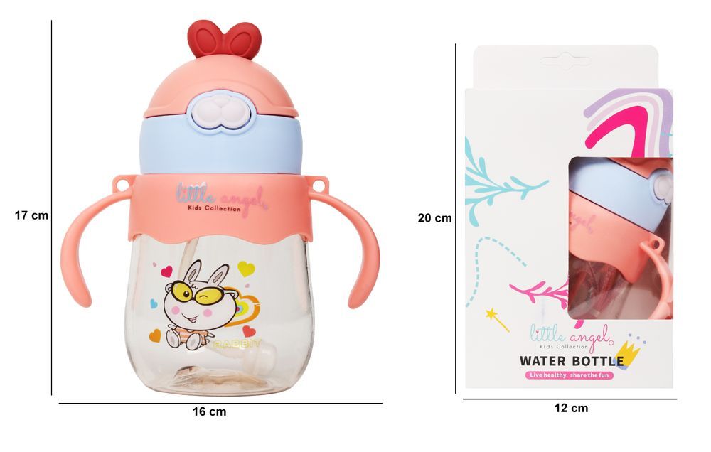 Little Angel - Kids Sippy Cup 250ml Rabbit Design - Orange