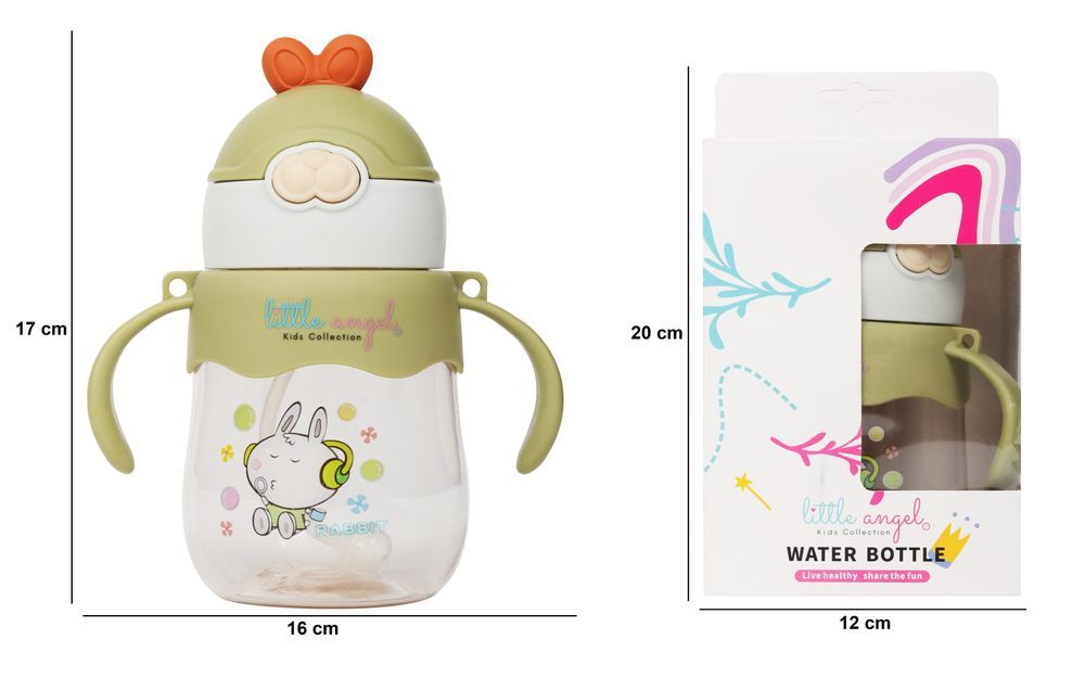 Little Angel - Kids Sippy Cup 250ml Rabbit Design - Green