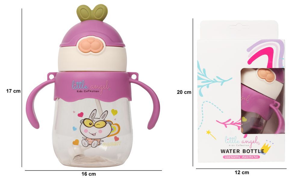 Little Angel - Kids Sippy Cup 250ml Rabbit Design - Purple