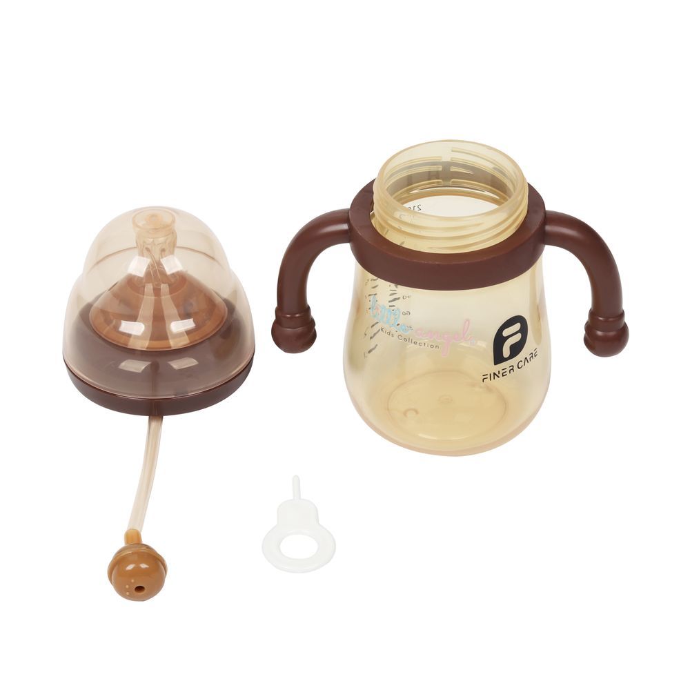 Little Angel - Baby Water Bottle With Straw 210ml - Brown