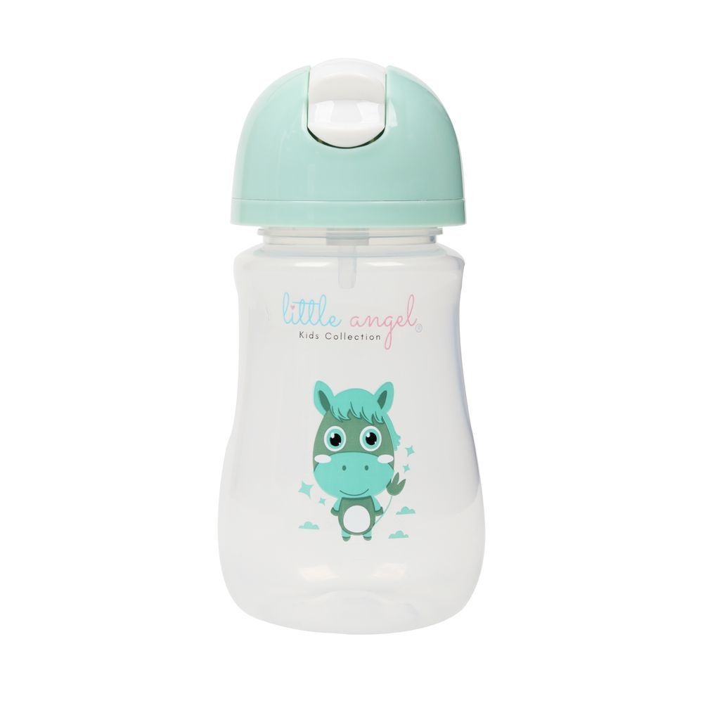 Little Angel - Baby Water Bottle With Straw 300ml - Green