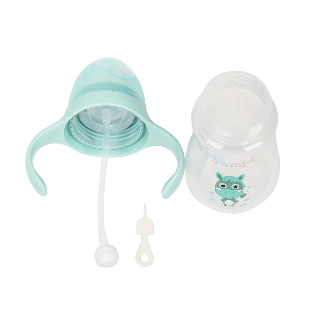 Little Angel - Baby Water Bottle With Straw 300ml - Green