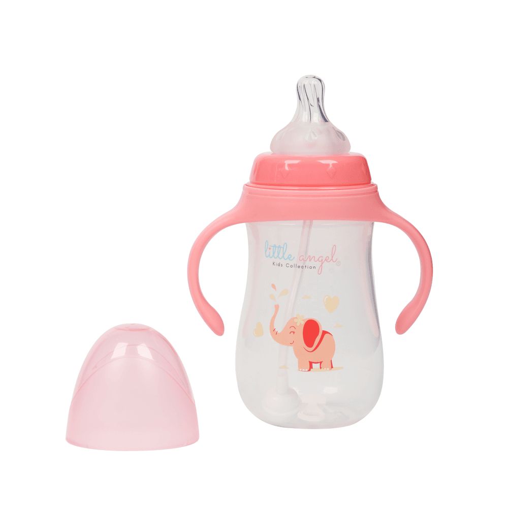 Little Angel - Baby Water Bottle With Straw 300ml - Pink