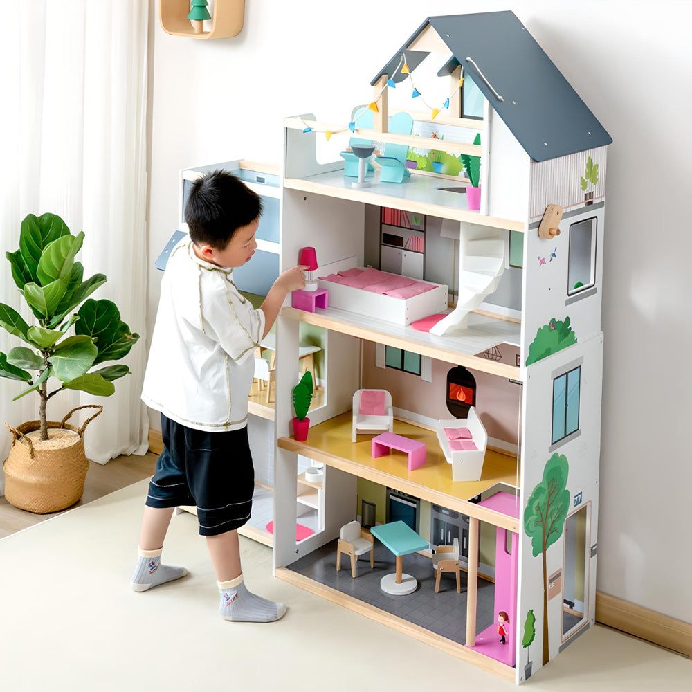 Little Angel - Kids Wooden Doll House Playset