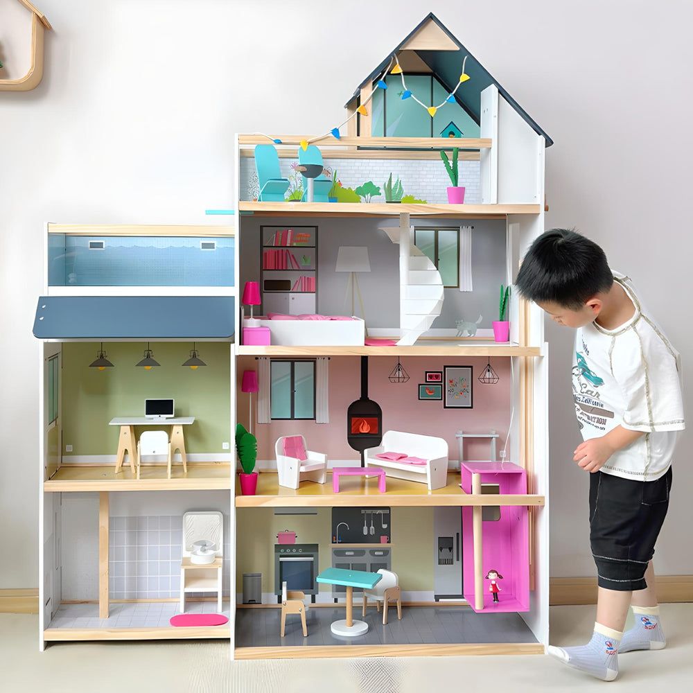 Little Angel - Kids Wooden Doll House Playset