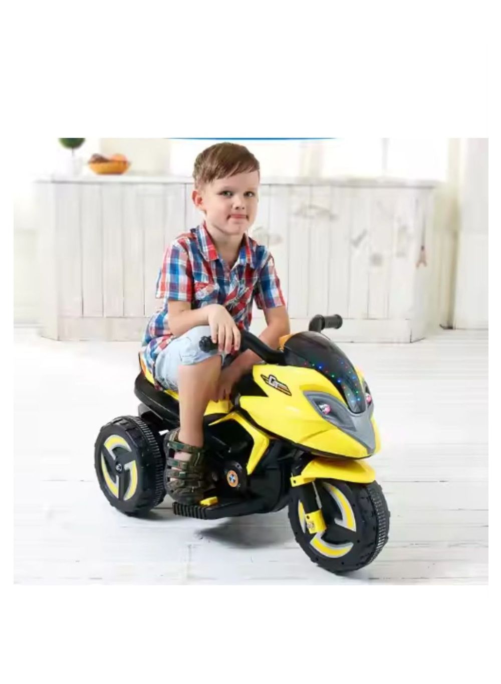 Little Angel - Kids Electric Ride-On Battery Powered Toy Bike - Yellow