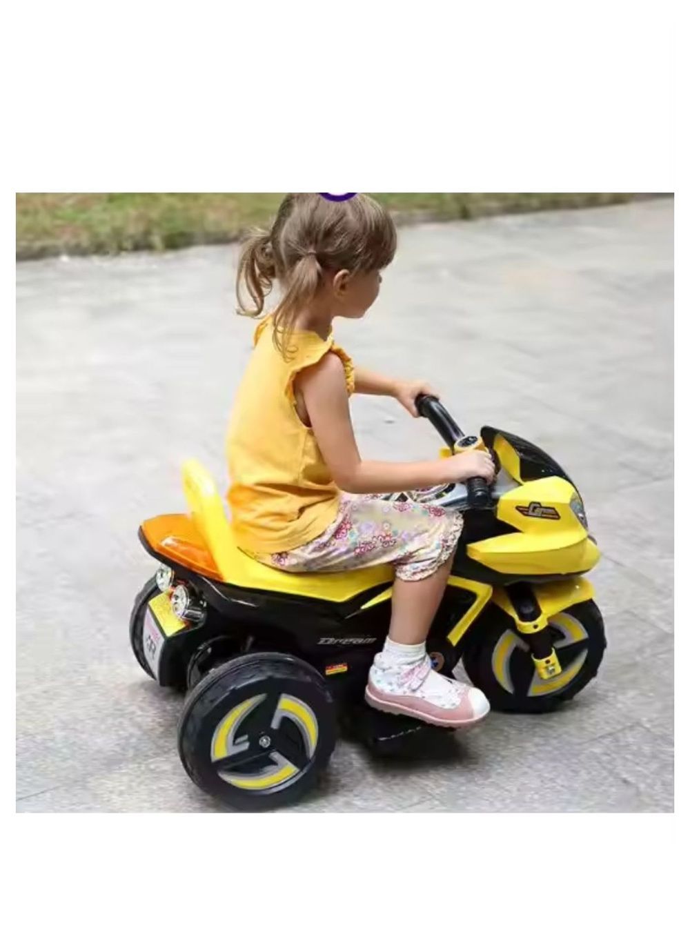 Little Angel - Kids Electric Ride-On Battery Powered Toy Bike - Yellow