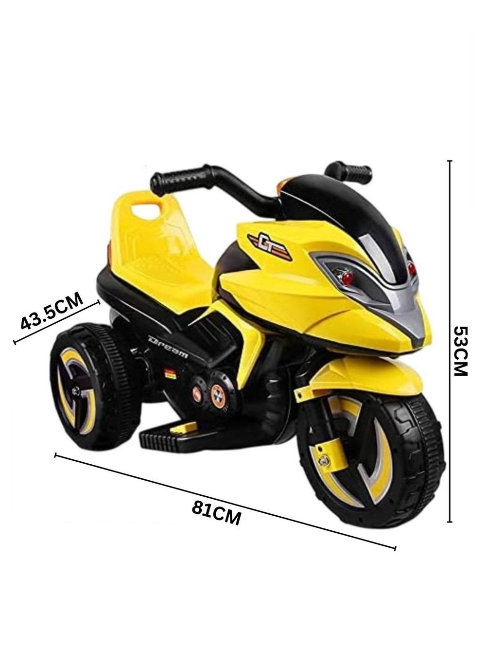 Little Angel - Kids Electric Ride-On Battery Powered Toy Bike - Yellow