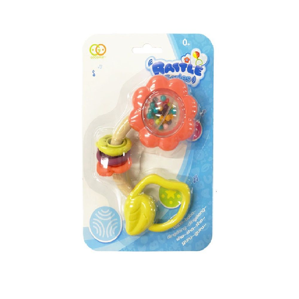 Goodway - Baby Rattle Teething Toy - Newborn Sensory Handheld Rattle