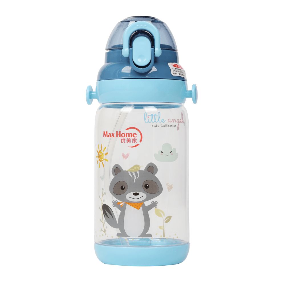 Little Angel - Kids Water Bottle With Straw 300ml - Blue