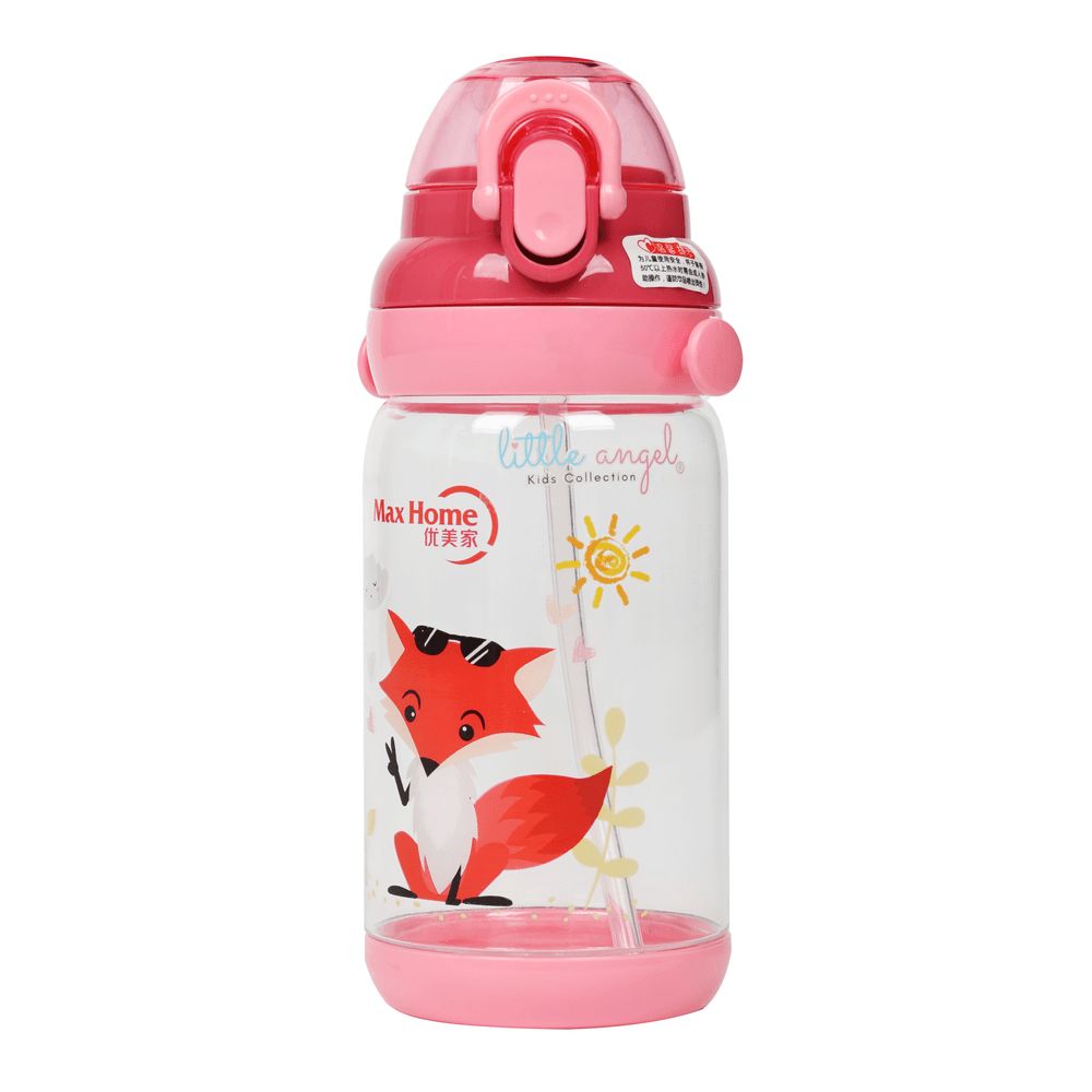 Little Angel - Kids Water Bottle With Straw 300ml - Red