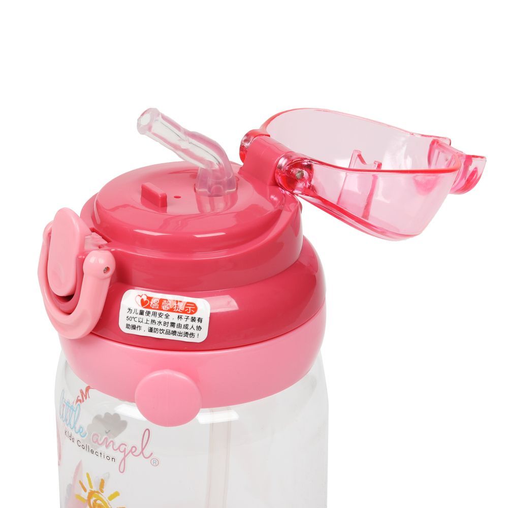 Little Angel - Kids Water Bottle With Straw 300ml - Red