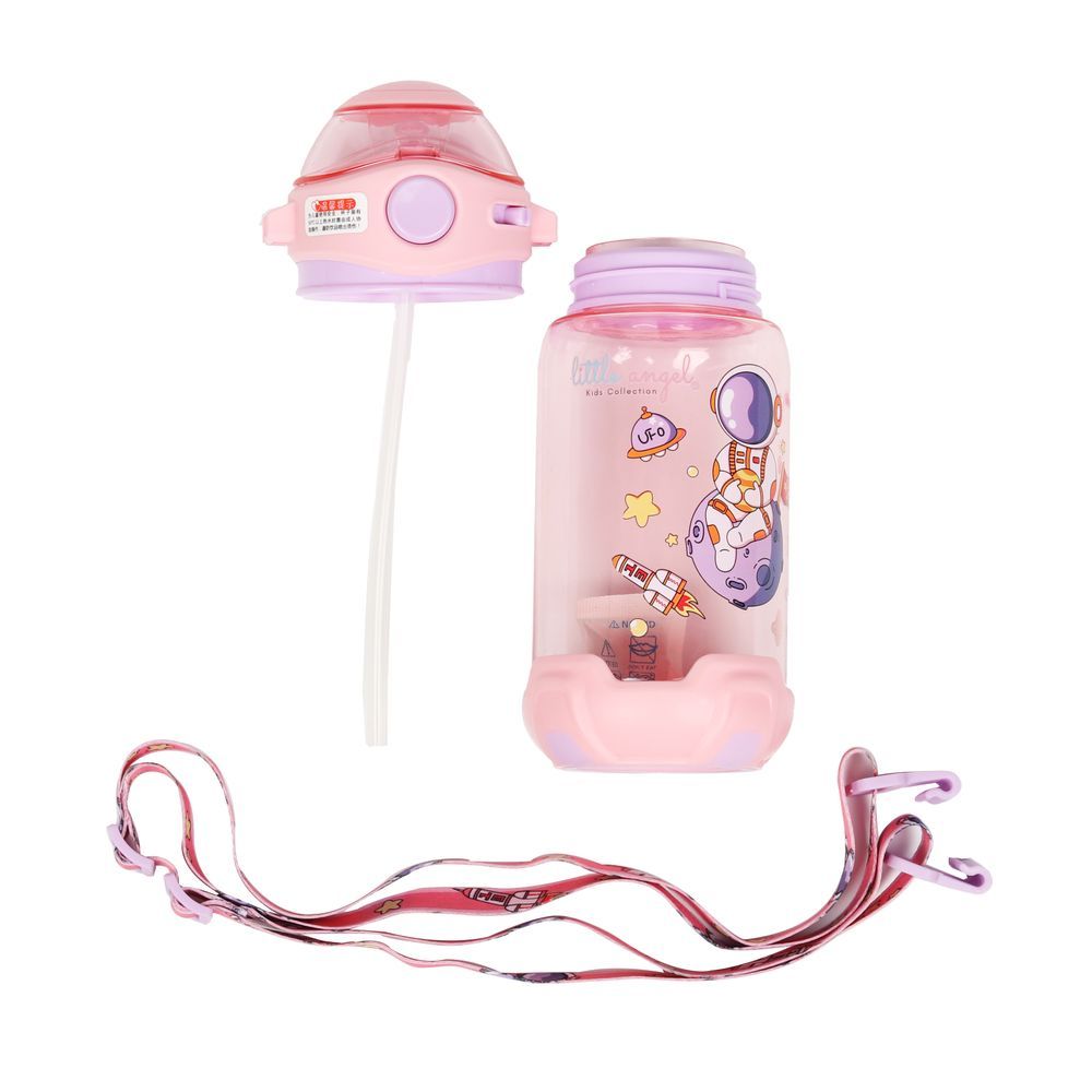 Little Angel - Kids Water Bottle 600ml - Space Pink