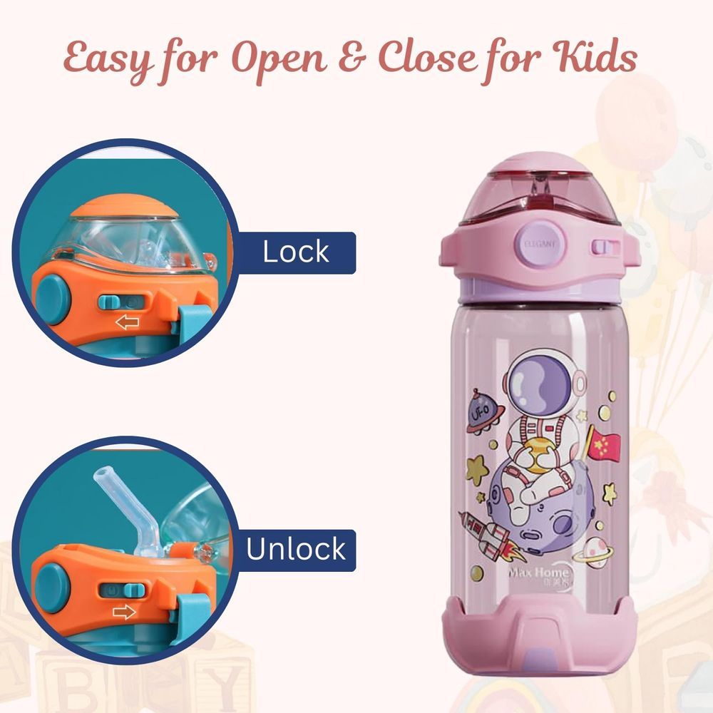 Little Angel - Kids Water Bottle 600ml - Space Pink