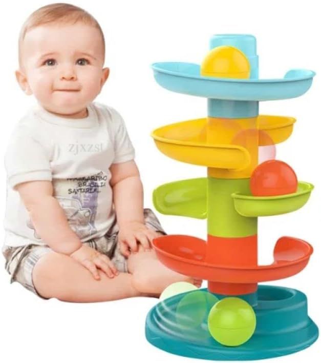 Huanger - Baby Ball Drop Spiral Tower Toy Learning & Activity Fun