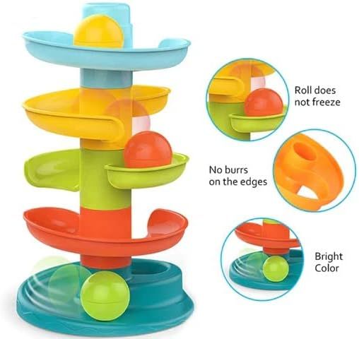 Huanger - Baby Ball Drop Spiral Tower Toy Learning & Activity Fun