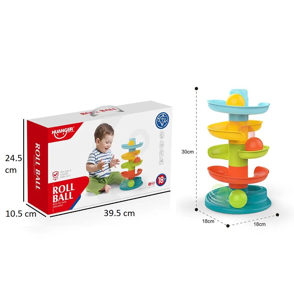 Huanger - Baby Ball Drop Spiral Tower Toy Learning & Activity Fun