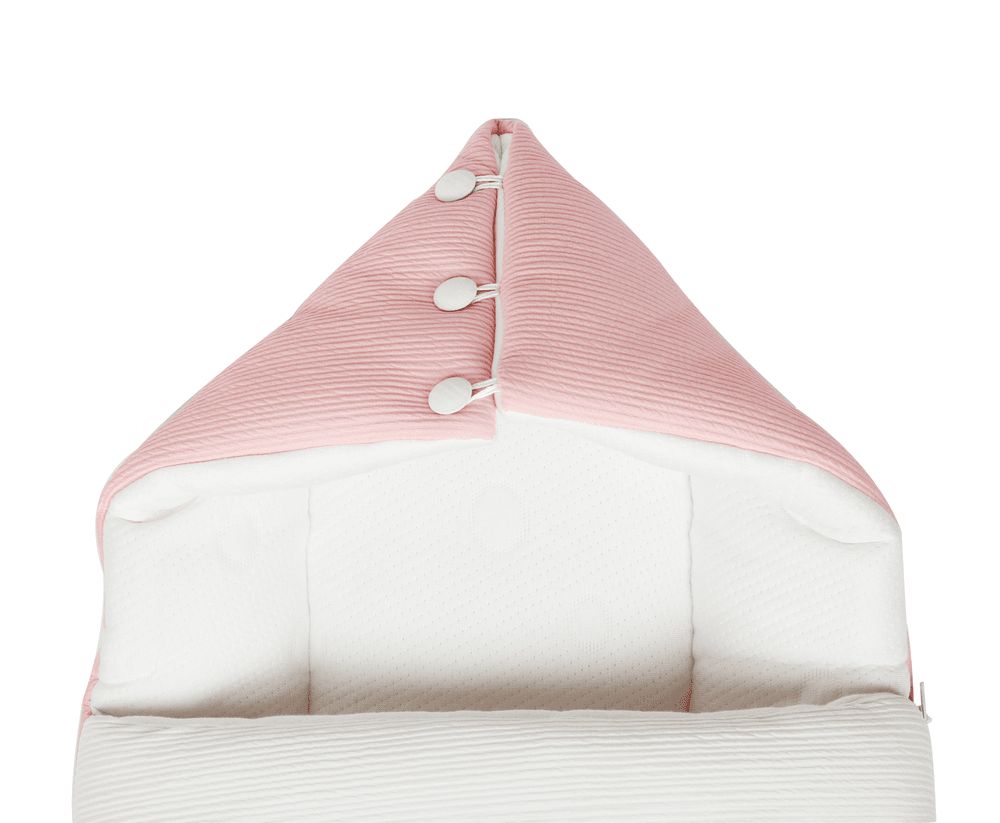 White&Grey - 2-In-1 Bamboo Cushioned Baby Sleeping Bag - Pink/White