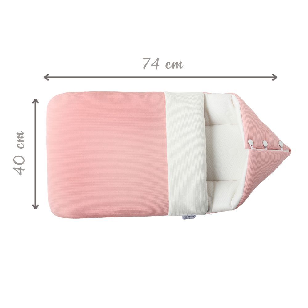 White&Grey - 2-In-1 Bamboo Cushioned Baby Sleeping Bag - Pink/White