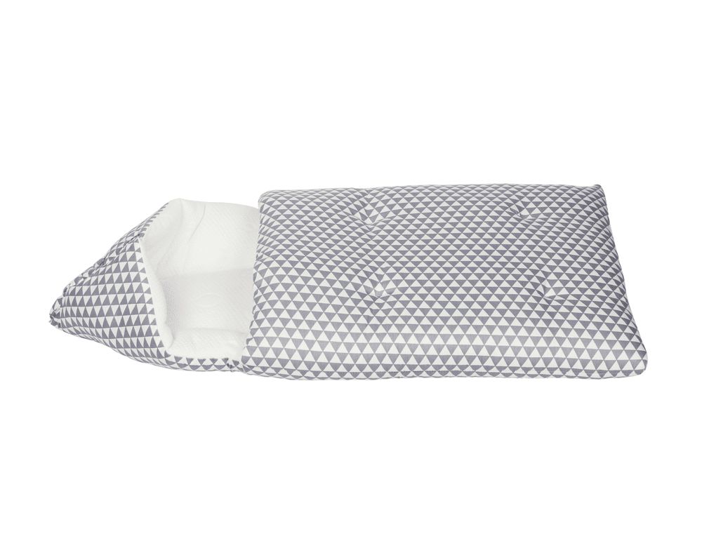 White&Grey - Triangle Pattern Baby Sleeping Bag - Grey