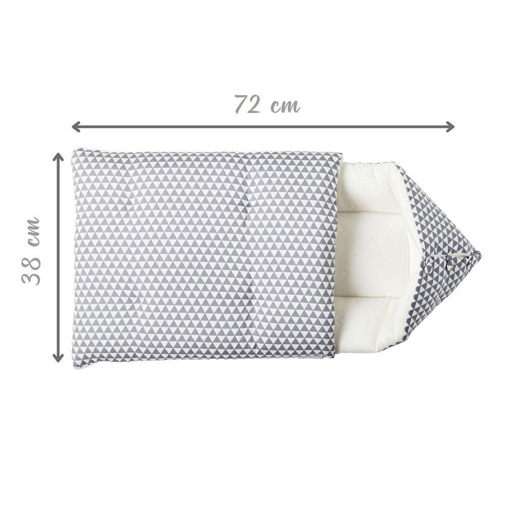 White&Grey - Triangle Pattern Baby Sleeping Bag - Grey